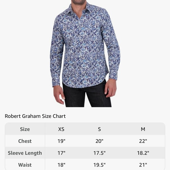 ROBERT GRAHAM Chapman Shirt Button Up Long Sleeve Contrasting Flip Cuff NWT - Picture 6 of 11